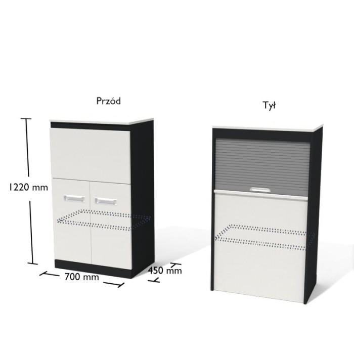 Regał dostawny WGD2  szer 700 mm kolor biało-grafitowy #1