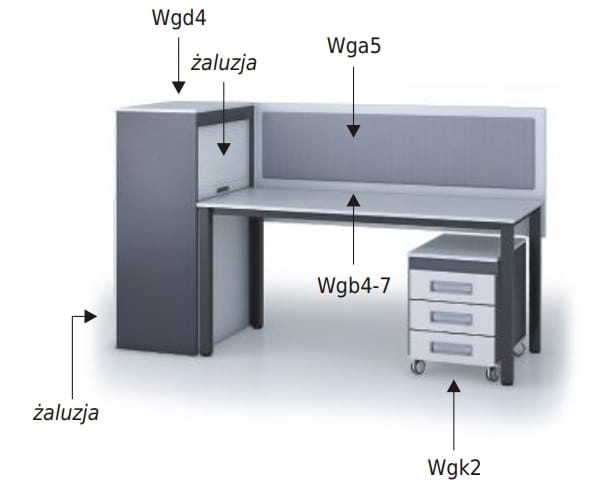 Regał dostawny WGD3 – szer 800 mm kolor grafitowo-biały #4