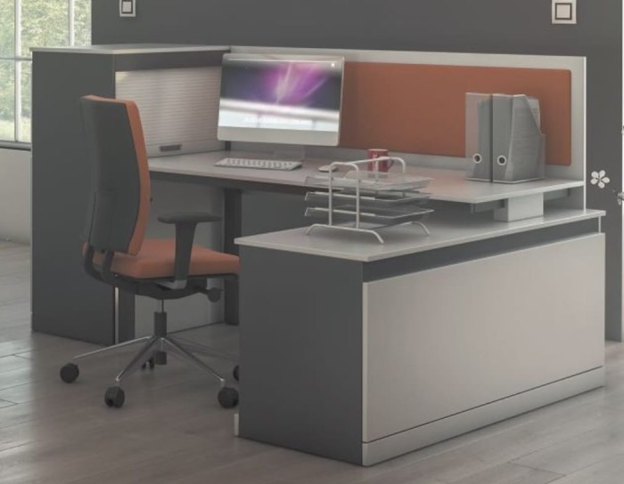 Ergonomiczne i funkcjonalne stanowisko pracy  ESPK  White & Graph #2