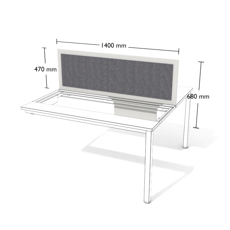 Ergonomiczne i funkcjonalne czteroosobowe stanowisko pracy  ESPK4  White & Graph #3