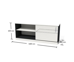 Ergonomiczne i funkcjonalne czteroosobowe stanowisko pracy  ESPK4  White & Graph #10