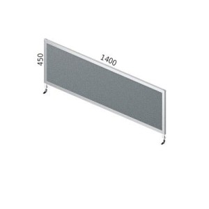 Przegroda Akustyczna tapicerowana  do biurka P45-140P – wysokość 450 mm, kolor popielaty. #1