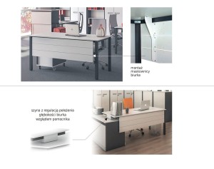 Biurko WGB2-8 zbudowane na skręcanym stelażu metalowym #3