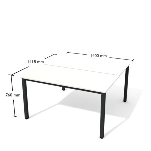 Biurko WGB 13 zbudowane na skręcanym stelażu metalowym #1