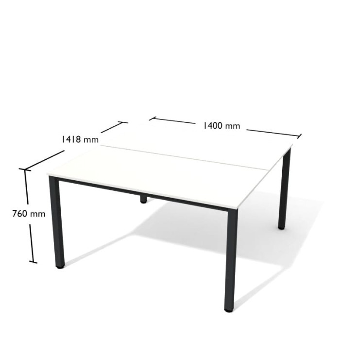 Biurko WGB 13 zbudowane na skręcanym stelażu metalowym #1