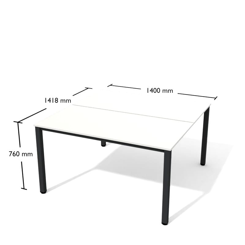 Biurko WGB 13 zbudowane na skręcanym stelażu metalowym #1