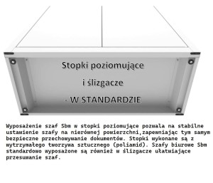 Szafa aktowa metalowa SBM 201 – 600 mm. Szafa pomieści 35 segregatorów. Kolor : RAL 7035 – jasnoszary. Szafa zgodna z wytycznymi RODO. #5