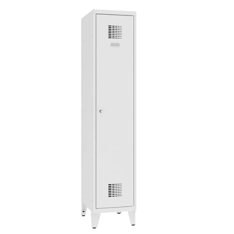 Metalowa szafa ubraniowa  na nóżkach BHP Sum 411 – 400 mm                                                  kolor : RAL 7035 – jasnoszary #2