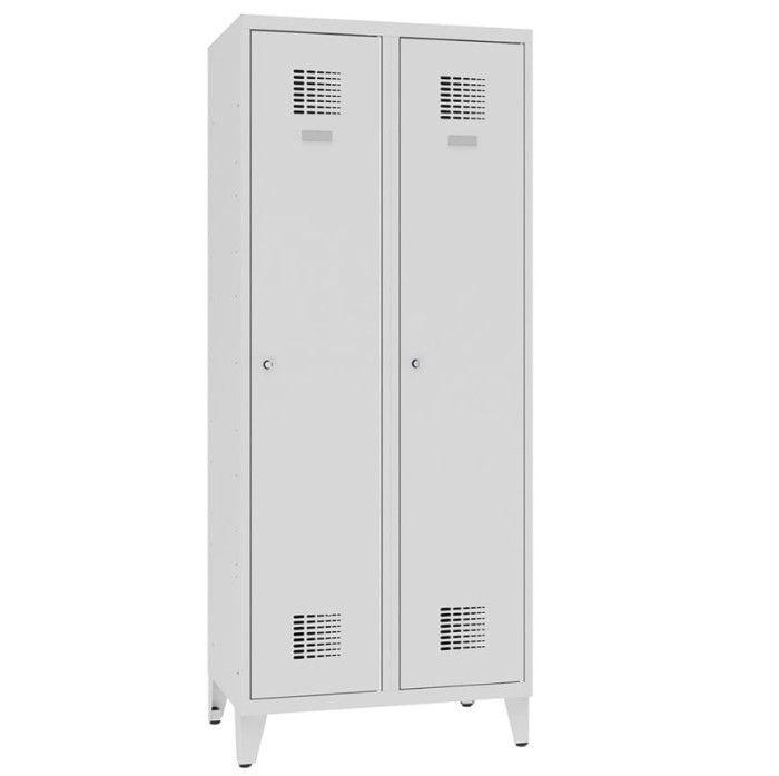 Metalowa szafa ubraniowa na nóżkach BHP Sum 421 – 800 mm                                                kolor : RAL 7035 – jasnoszary #2