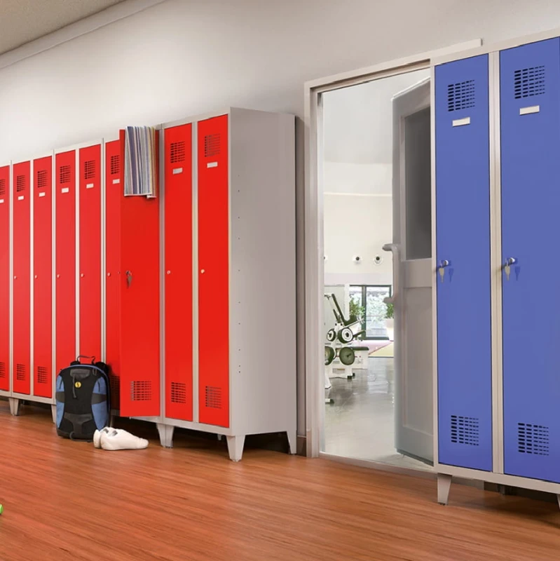 Metalowa szafa ubraniowa na nóżkach  BHP  Sum 321 – 600 mm,                                                 kolor : RAL 7035 – jasnoszary #5