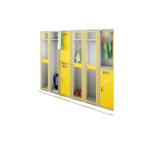 Szafa skrytkowa Msus 325  z drzwiczkami z plexiglasu – 600 mm            kolor : RAL 7035 – jasnoszary #2