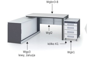 Ergonomiczne i funkcjonalne  stanowisko pracy  ESPK1 z kolekcji  White & Graph #1