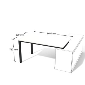 Ergonomiczne i funkcjonalne  stanowisko pracy  ESPK1 z kolekcji  White & Graph #2