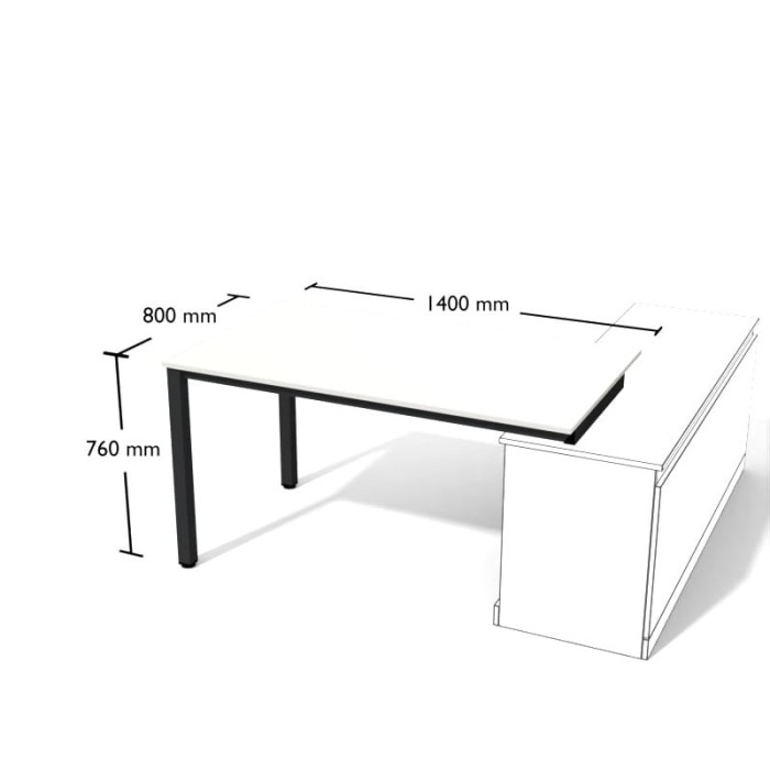 Ergonomiczne i funkcjonalne  stanowisko pracy  ESPK1 z kolekcji  White & Graph #2