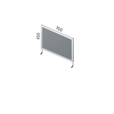 Przegroda Akustyczna tapicerowana  do biurka P45-70P – wysokość 450 mm, kolor popielaty. #1