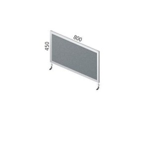 Przegroda Akustyczna tapicerowana  do biurka P45-80P – wysokość 450 mm, kolor popielaty. #1