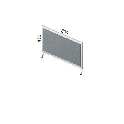 Przegroda Akustyczna tapicerowana  do biurka P45-80P – wysokość 450 mm, kolor popielaty. #1