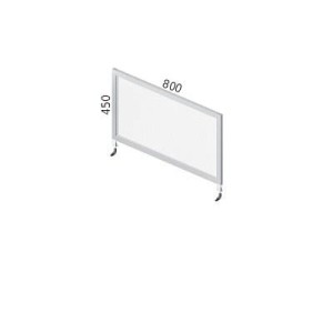 Przegroda Transparentna do biurka P45-80P – wysokość 450 mm, #1