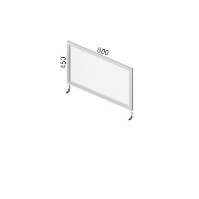 Przegroda Transparentna do biurka P45-80P – wysokość 450 mm, #1
