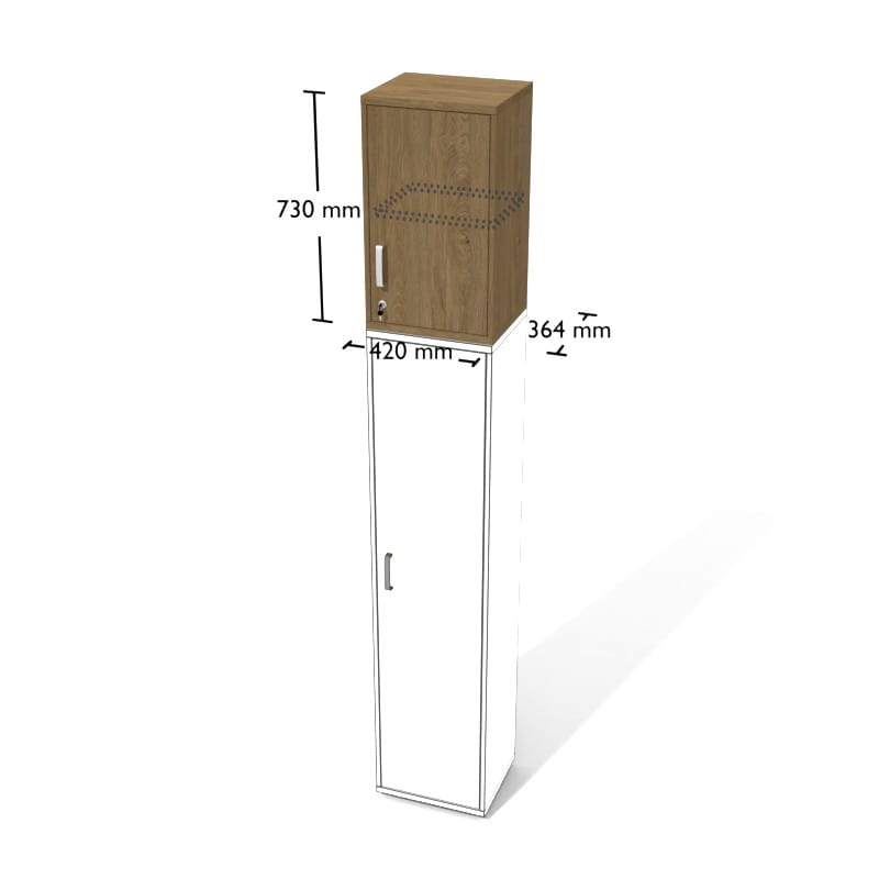 Nadstawka Nt3d-  szer 420 gł 360 wys 730 mm , Dąb kamienny #1