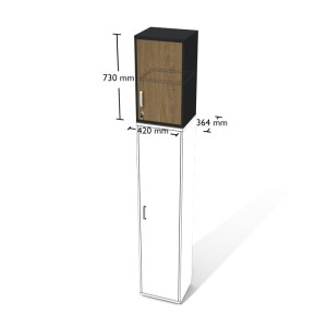 Nadstawka Nt3d-  szer 420 gł 360 wys 730 mm , Dąb kamienny #2