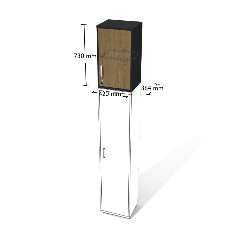 Nadstawka Nt3d-  szer 420 gł 360 wys 730 mm , Dąb kamienny #2