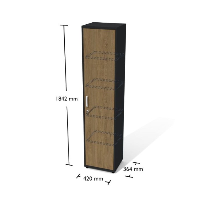 Regał Rt5k-  szer 420 gł 360 wys 1842 mm , Dąb kamienny #2