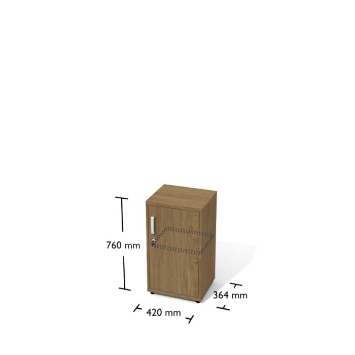 Regał Rt14-  szer 420 gł 360 wys 760 mm , Dąb kamienny #1