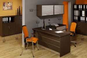 Kontener Ktz1 -  szer 804 gł 504 wys 760 mm ,   blat gr 25 mm w kolorze  Dąb przybrzeżny /Alu #7