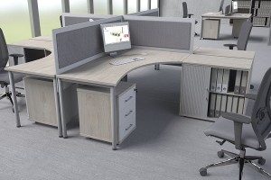 Kontener Ktz1 -  szer 804 gł 504 wys 760 mm ,   blat gr 25 mm w kolorze  Dąb przybrzeżny /Alu #8