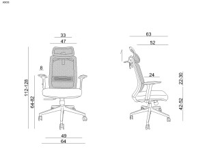 ASOS -  wysokość: 112-128 cm  szerokość 64 cm głębokość: 63 cm - udźwig do  130 kg #2