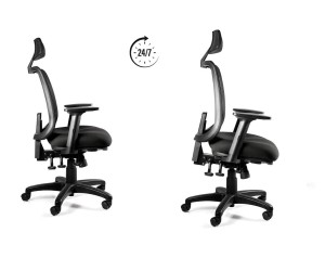 SAGA PLUS - w kolorze czarnym   wysokość: 115,5-138,5 cm    głębokość: 66 cm - udźwig do  150 kg #2