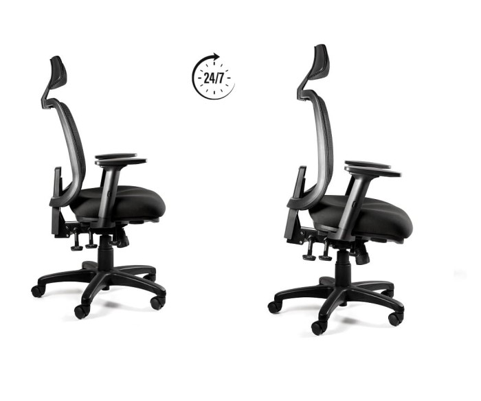 SAGA PLUS - w kolorze czarnym   wysokość: 115,5-138,5 cm    głębokość: 66 cm - udźwig do  150 kg #2