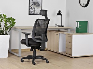 SAGA PLUS - w kolorze czarnym   wysokość: 115,5-138,5 cm    głębokość: 66 cm - udźwig do  150 kg #5