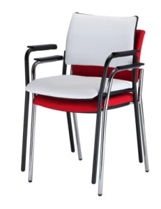 Intrata 31 V krzesło konferencyjne - w kolorze czerwonym  wysokość: 83 cm szerokość 57,5 cm  głębokość: 54,6 cm #4