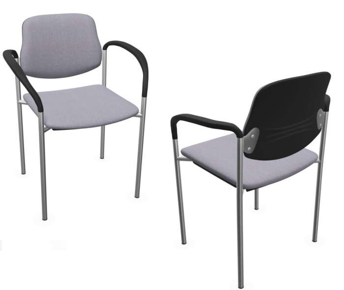 STYL Arm krzesło konferencyjne - w kolorze szarym  wysokość: 84 cm szerokość 64 cm  głębokość: 54 cm #1
