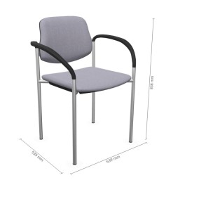 STYL Arm krzesło konferencyjne - w kolorze szarym  wysokość: 84 cm szerokość 64 cm  głębokość: 54 cm #2