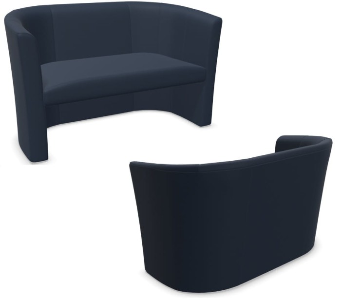 CLUB Duo - Sofa w kolorze Granatowym V53 N,  szerokość 129 cm  głębokość 63 cm wysokość: 77 cm #1