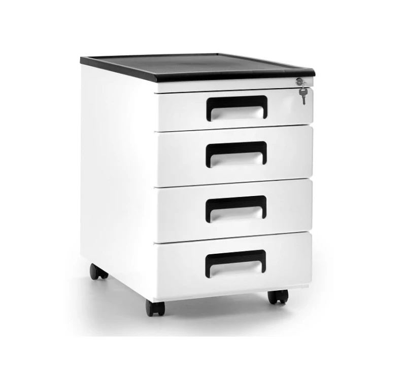 Metalowy kontener pod biurko 325 ,  szer 400 gł 560 wys 580 mm, biały #1