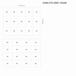 Gablota magnetyczna  GMD-K  szer 1200 wys 900 gł 350 mm  w kolorze srebrynym #2