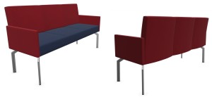 Sofa 3 osobowa Cloud z podłokietnikami w kolorze niebieskim wys  86 cm, wys do siedziska 47 cm, szer 161 cm,  gł 59,5 cm #5