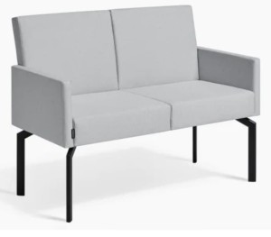 Sofa 2 osobowa Cloud z podłokietnikami w kolorze jasnym szarym wys  86 cm, wys do siedziska 47 cm, szer 110 cm,  gł 59,5 cm #1
