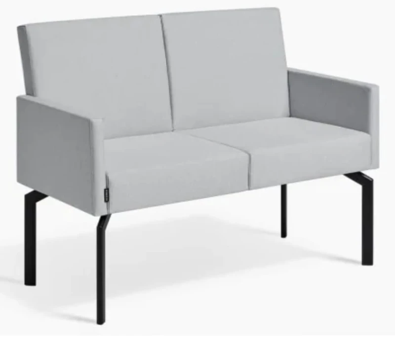 Sofa 2 osobowa Cloud z podłokietnikami w kolorze jasnym szarym wys  86 cm, wys do siedziska 47 cm, szer 110 cm,  gł 59,5 cm #1