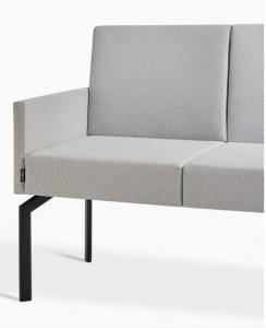 Sofa 2 osobowa Cloud z podłokietnikami w kolorze jasnym szarym wys  86 cm, wys do siedziska 47 cm, szer 110 cm,  gł 59,5 cm #7