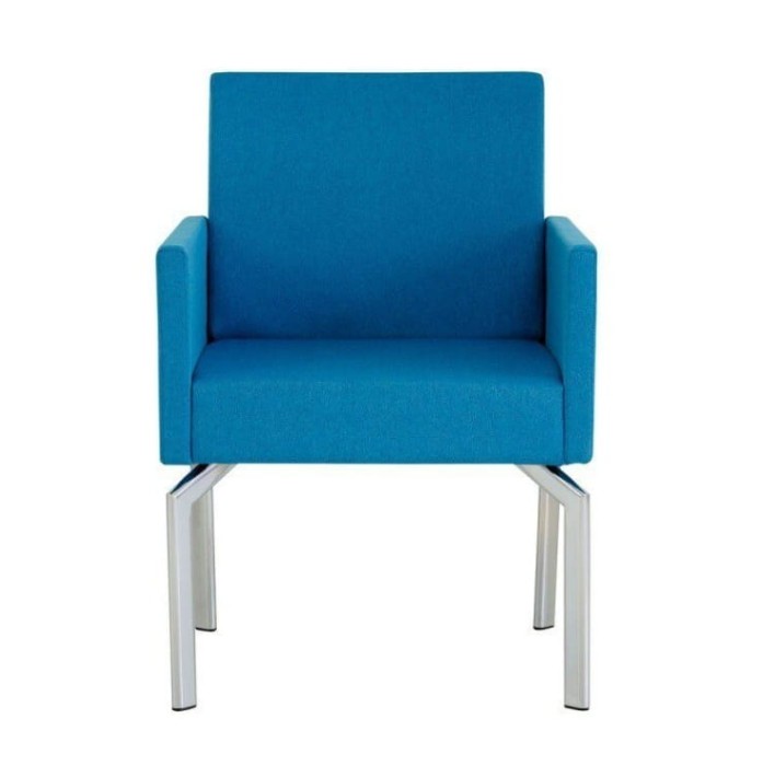 Fotel Cloud z podłokietnikami w kolorze niebieskim wys  86 cm, wys do siedziska 47 cm, szer 58 cm,  gł 59,5 cm #1