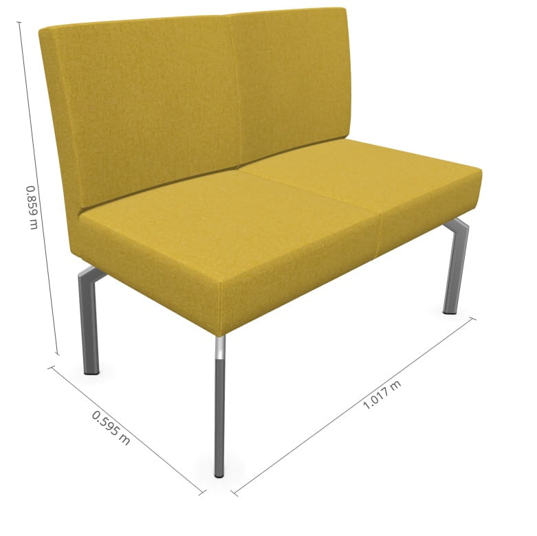 Sofa 2 osobowa Cloud tap. w pepitkę  wys  86 cm, wys do siedziska 47 cm, szer 101 cm,  gł 59,5 cm #2