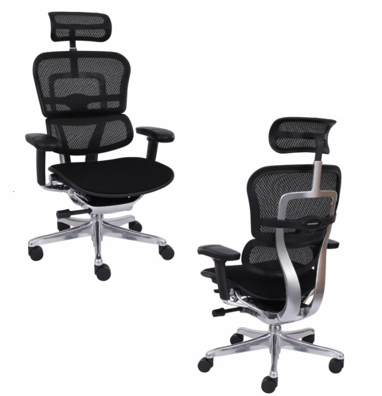 Ergonomiczny fotel biurowy Ergohuman 2 Elite ST siedzisko siatkowe lub tkaninowe